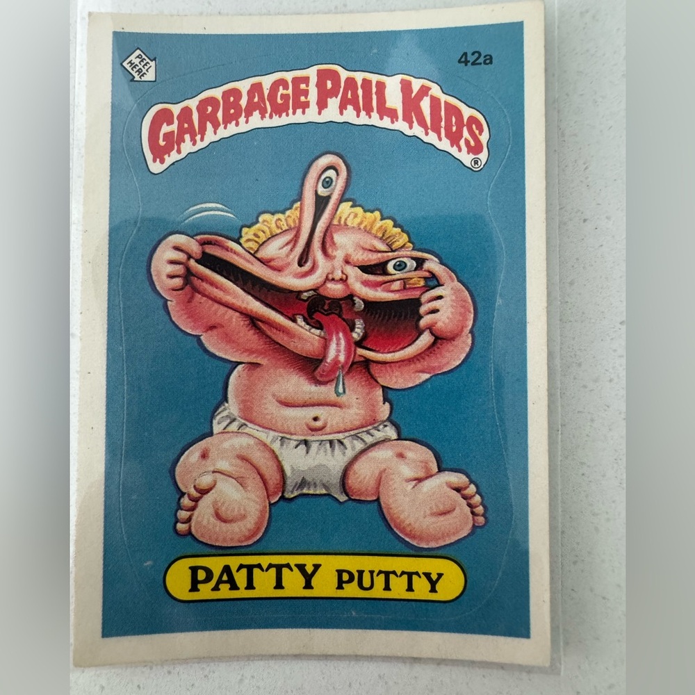 Rare 1985 Topps Garbage Pail Kids Card, Series One, Patty Putty 42a